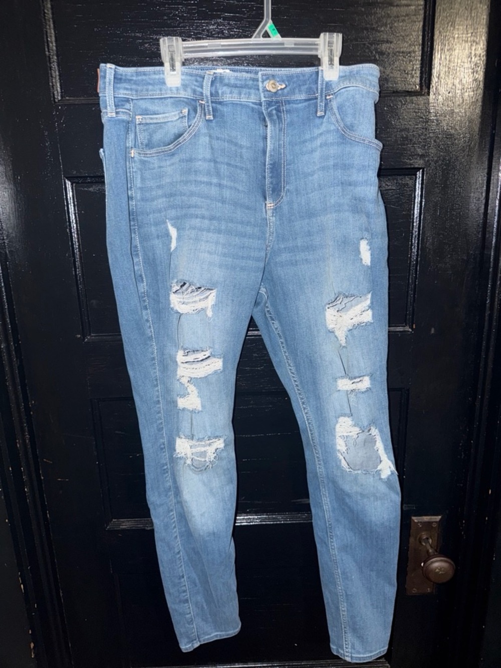 Hollister Light Blue Ripped Skinny Jeans